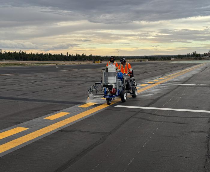 Photo of striping work at Grand Canyon National Park Airport