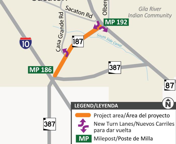 Map of SR 187
