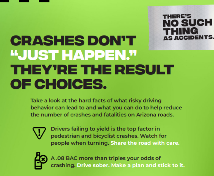 A poster of the "There's No Such Thing As Accidents" campaign