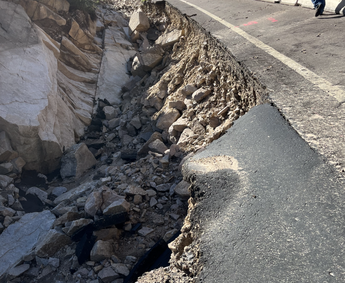 Photo of flood damage on US 60