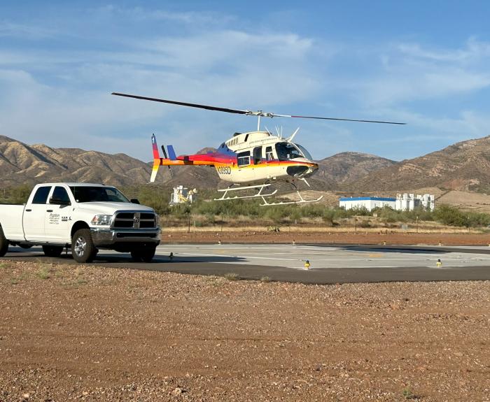 Helicopter landing area at Superior Airport