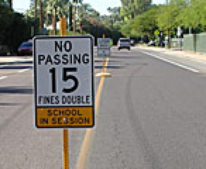 School zone sign