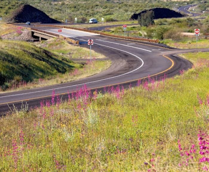 View of highway at Gonzalez Pass