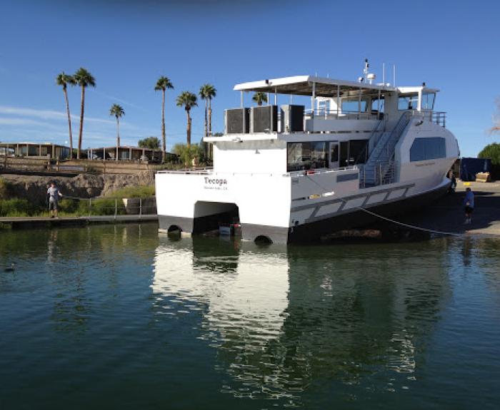 Ferry boat on lake