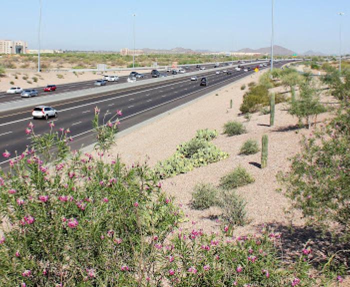 Landscaping tasks along highways are performed regularly.