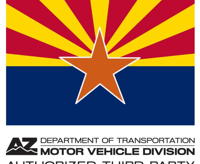 ADOT state flag graphic for authorized third party providers of motor vehicle services