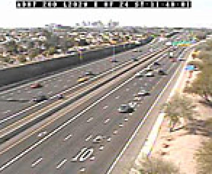 ADOT Operations Center Traffic Camera overlooking freeway traffic