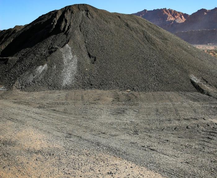 Pile of reclaimed asphalt