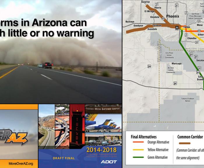 Images of Year in Review Dust Storm and Map