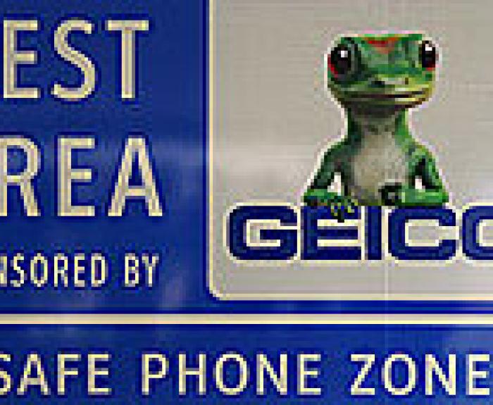 Rest Area Safe Phone Zone sign
