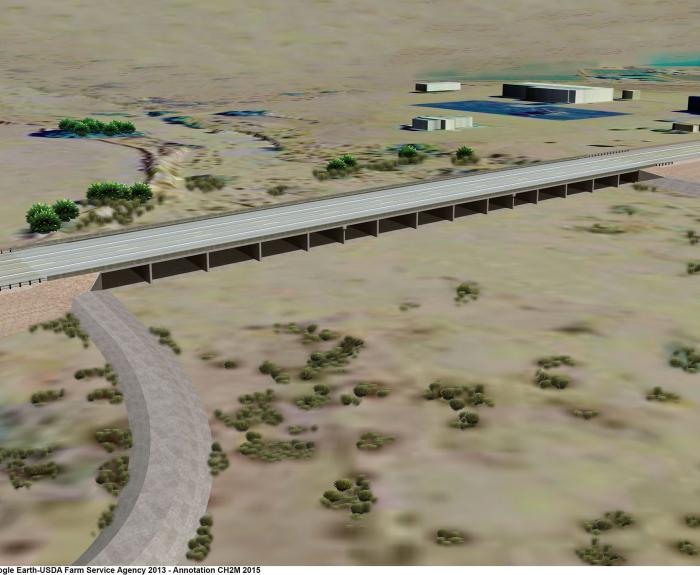 Fortuna Wash Bridge on US 95.