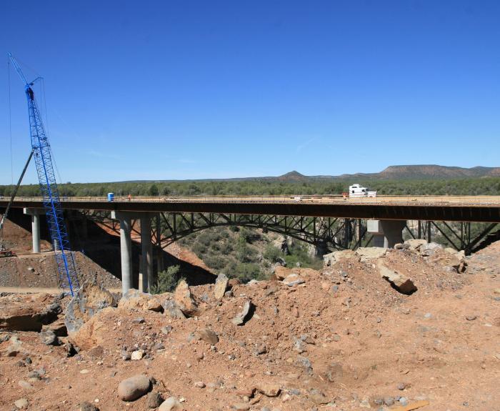 State Route 89 Hell Canyon Bridge under construction