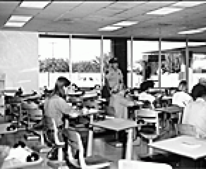 Old photo of MVD office