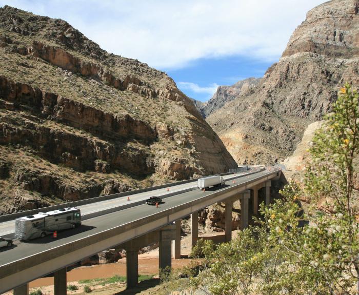Interstate 15 bridge under construction