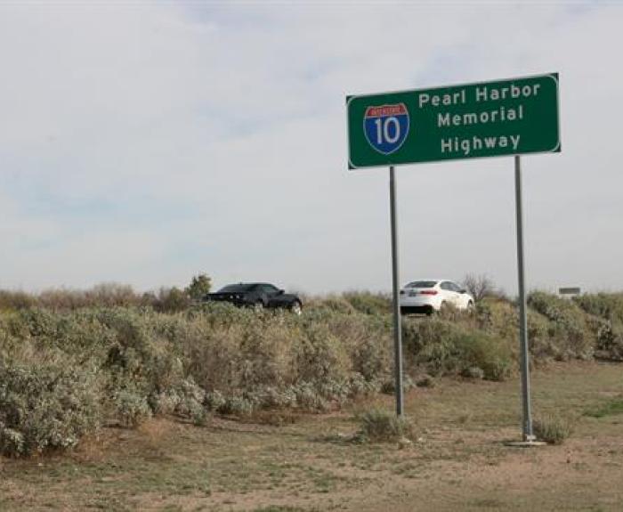 I-10 Freeway Sign Pearl Harbor Memorial Highway