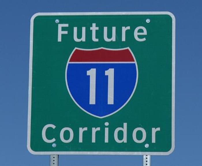 Sign identifying Future I-11 corridor