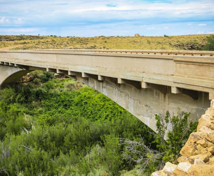 Historic bridge along old Route 66 in Northern Arizona