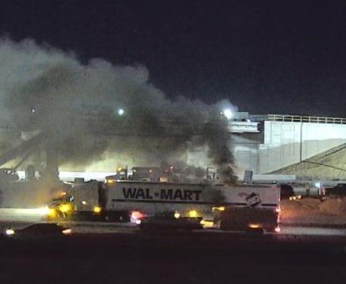 Truck involved in freeway incident