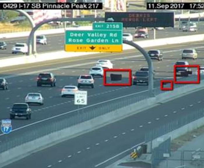 Debree on freeway seen from traffic camera