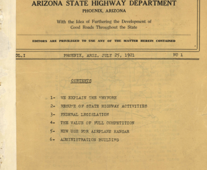 Image of first issue of Arizona Highways