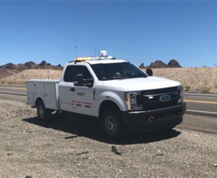 Arizona Department of Transportation pickup truck