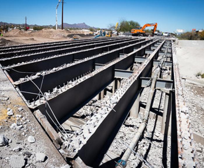 I-10 bridge demolition at Ruthrauff Road