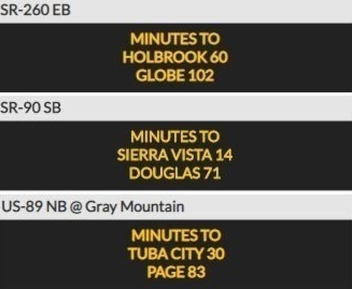511 website representations of travel times messages