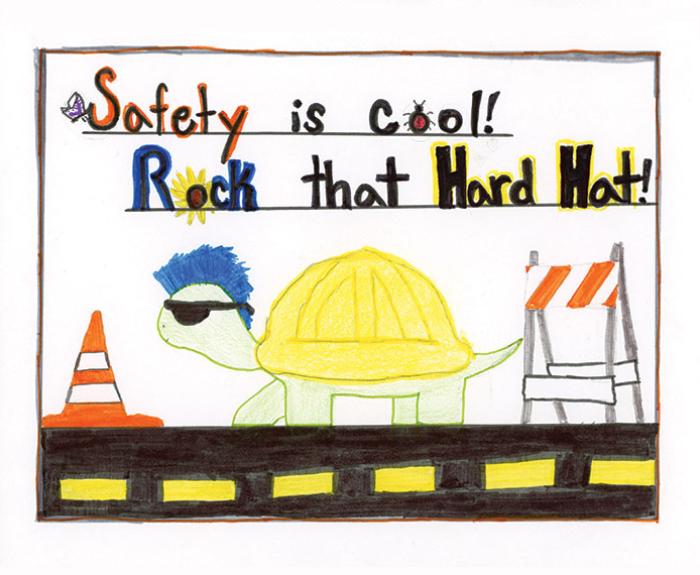 Safety Annual calendar features cover drawing by ADOT children