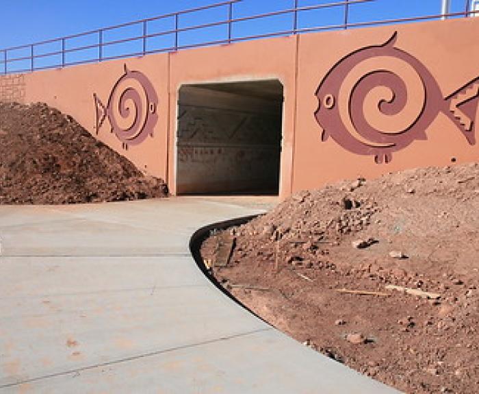 adot kids activity of underpass with wall decor art 