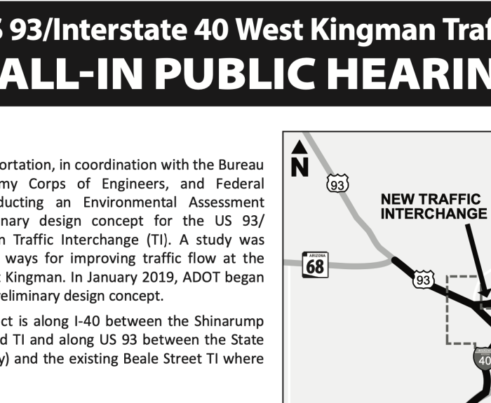 I-40, US 93 traffic interchange project in west Kingman.