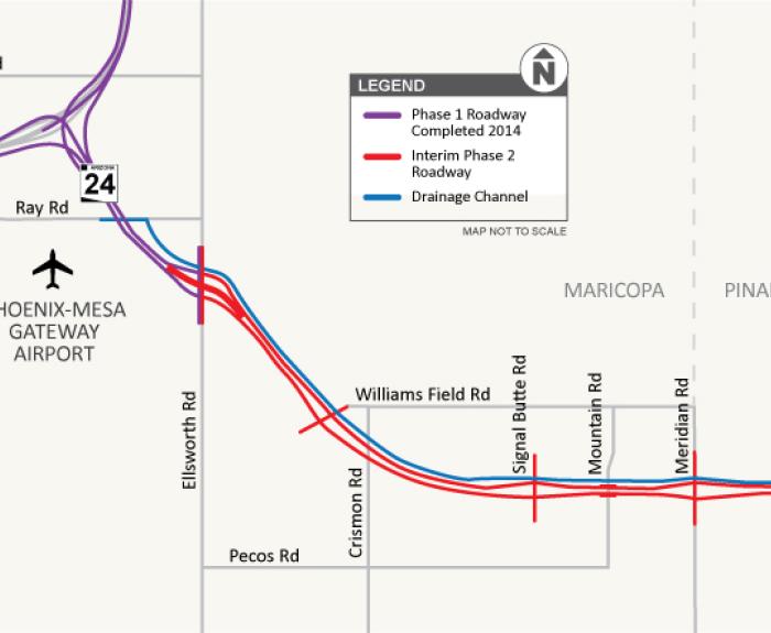 Map of State Route 24 project area