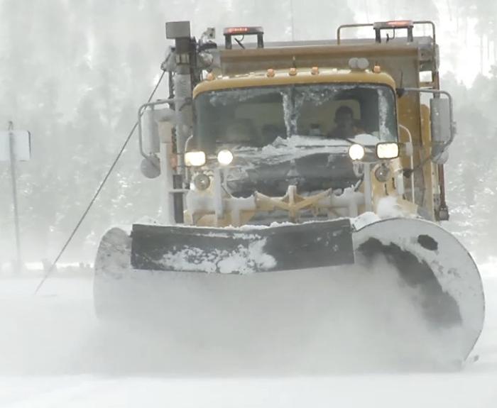 One of the ADOT Snowplows clears highways of snow and ice