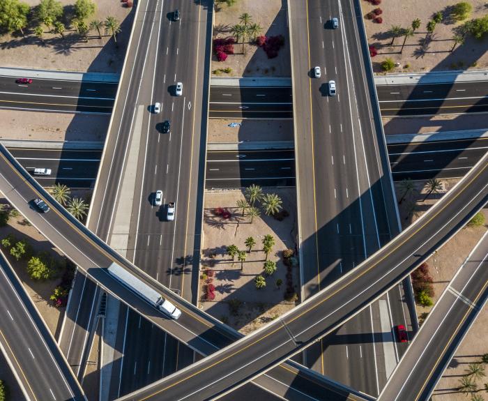 Interchange view from above.