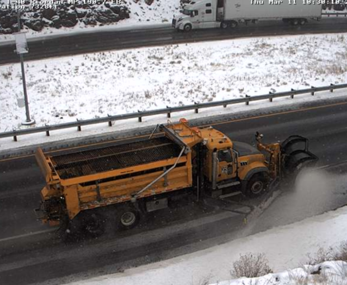 Snowplow on road