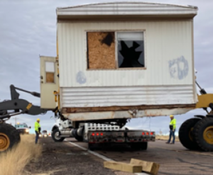 Abandoned mobile home on State Route 61 near St. Johns