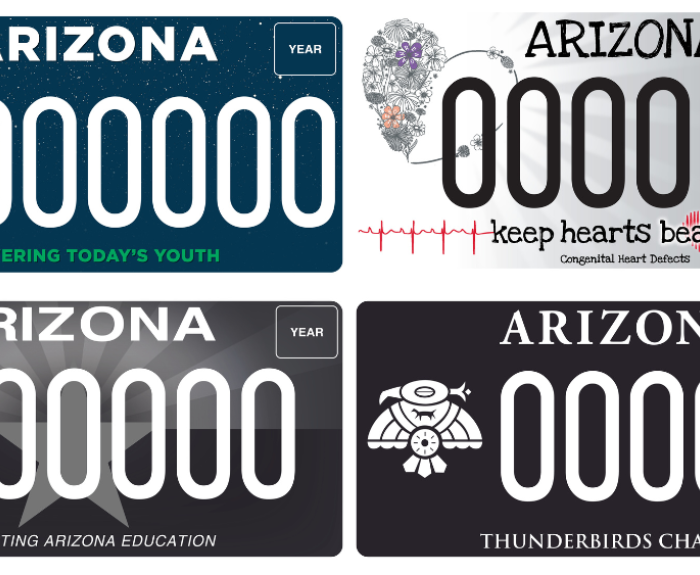 The four specialty plates now available