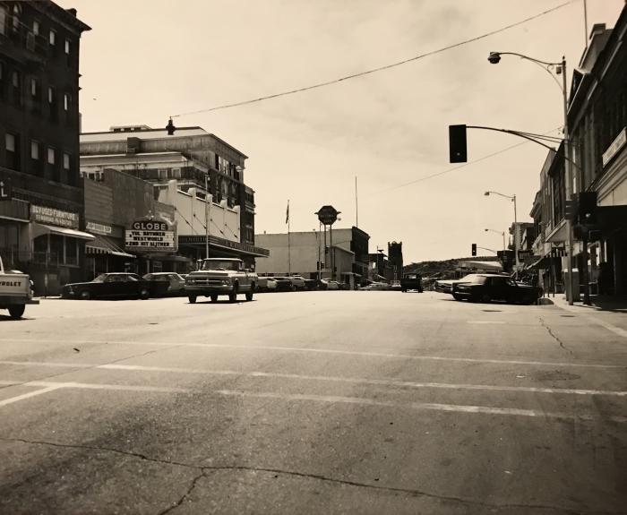 Black and White historic photo of Globe