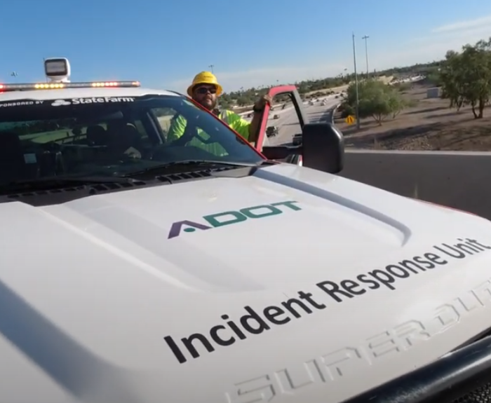 Cody Smith with his Incident Response Unit vehicle