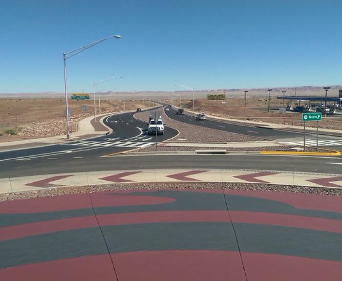 US 89 roundabout in Cameron