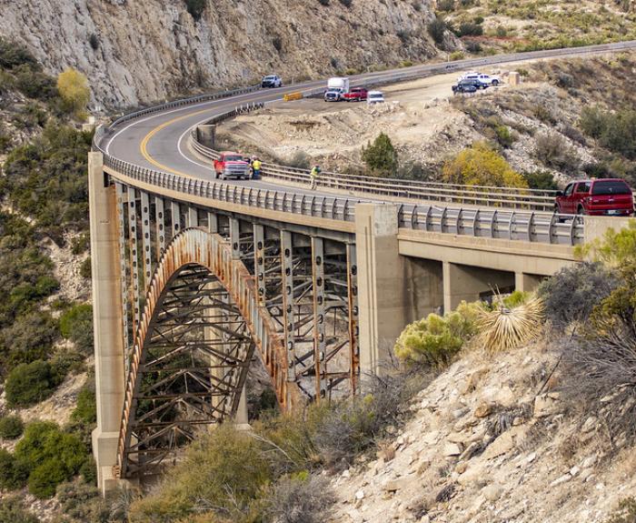 View of Pinto Creek bridge that's being replaced