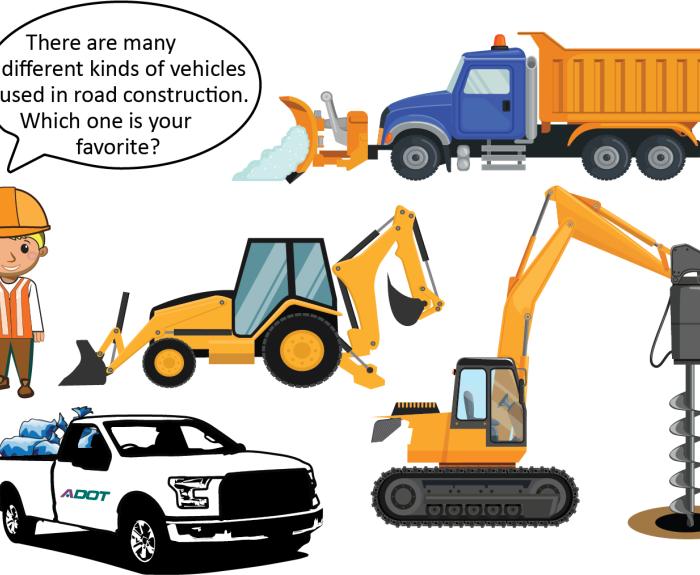 Adot kids truck and heavy equipment illustrations