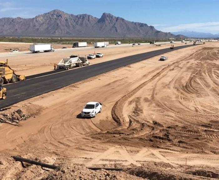I-10 dust detection system construction area