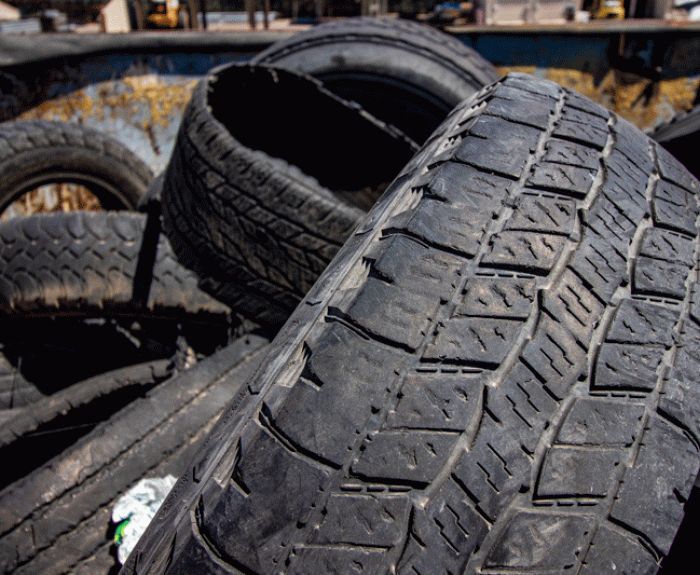 Tire treads removed from freeways