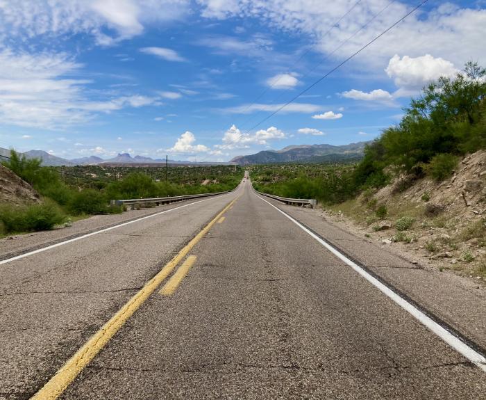 Stretch of rural Arizona highway