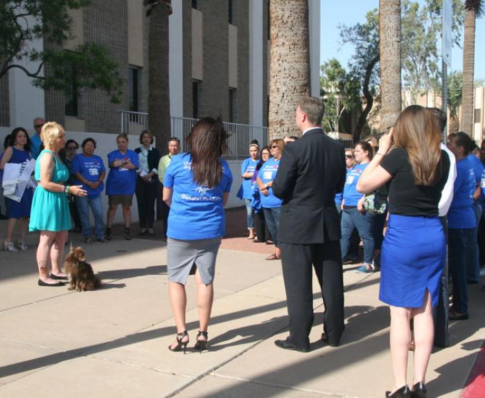 People at Donate Life event