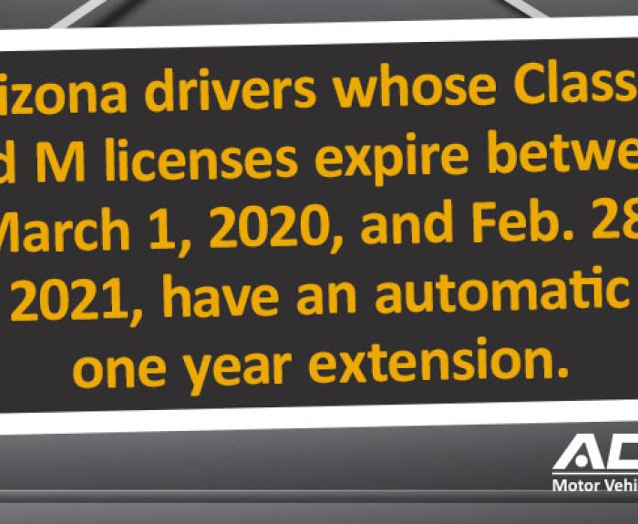 Graphic with driver license renewal information