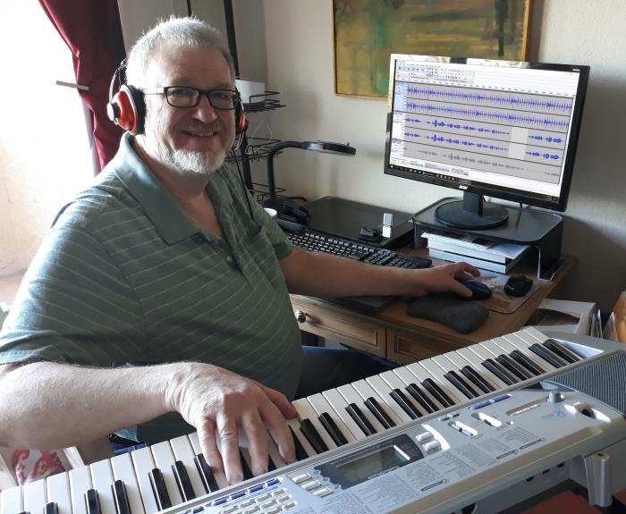 ADOT's John Walradt at keyboard