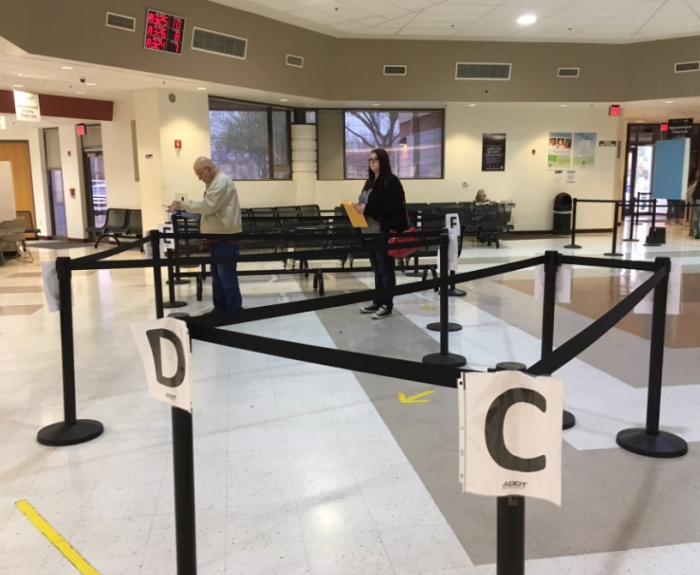 Short line at MVD office