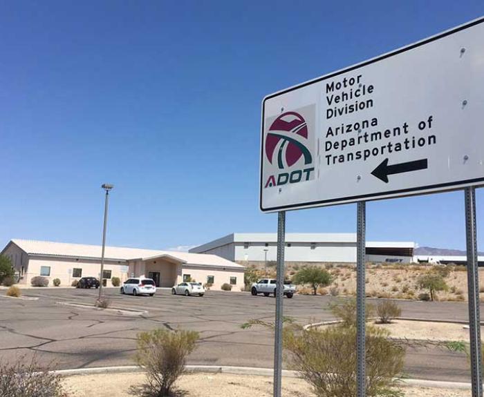 Sign points to MVD office