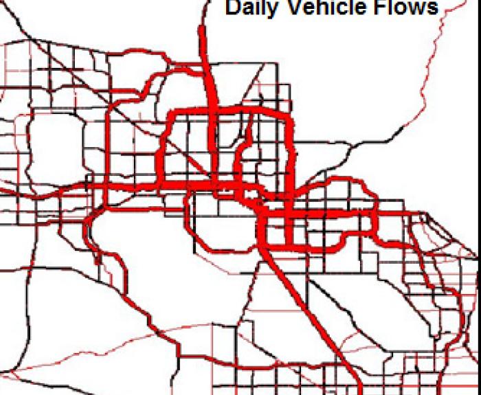 Image of daily vehicle flow map